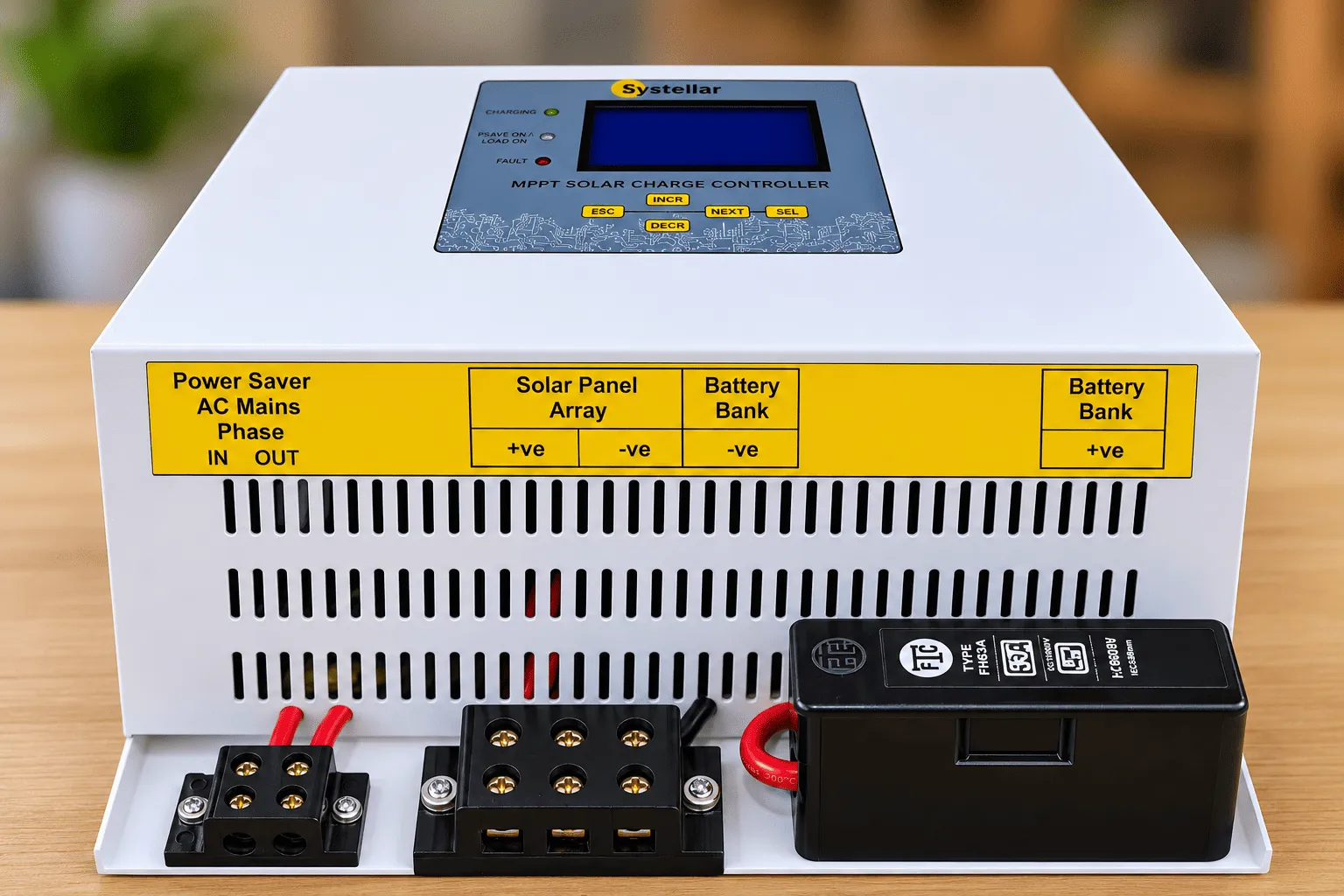 60A 48V to 120V MPPT solar charge controller terminal connections