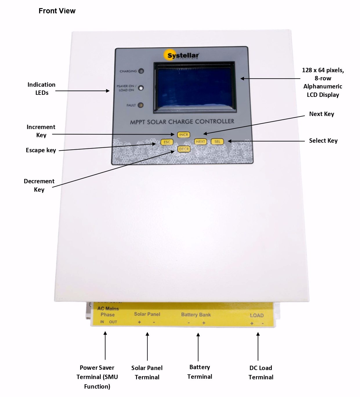 CC-MPPT-Gen6 industrial MPPT solar charge controller front view