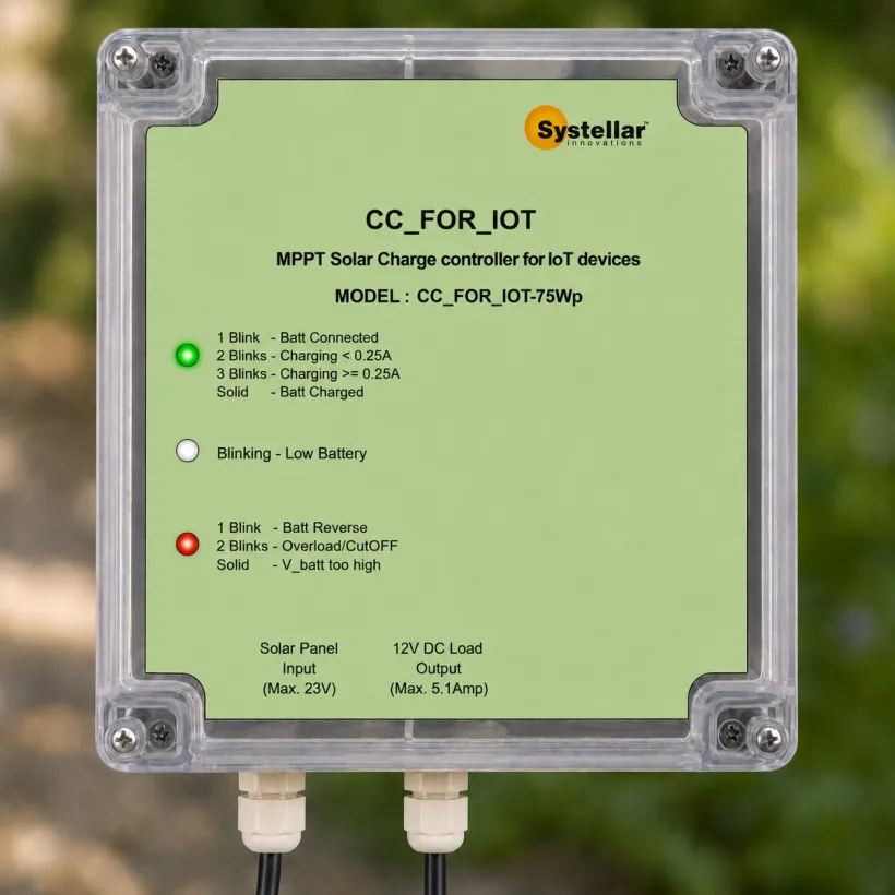 MPPT solar charge controller for IoT devices