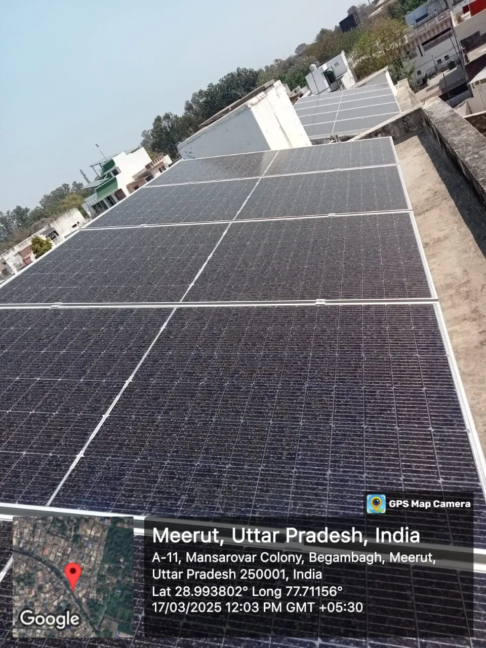 Satendra Gupta 5kW solar plant, Meerut