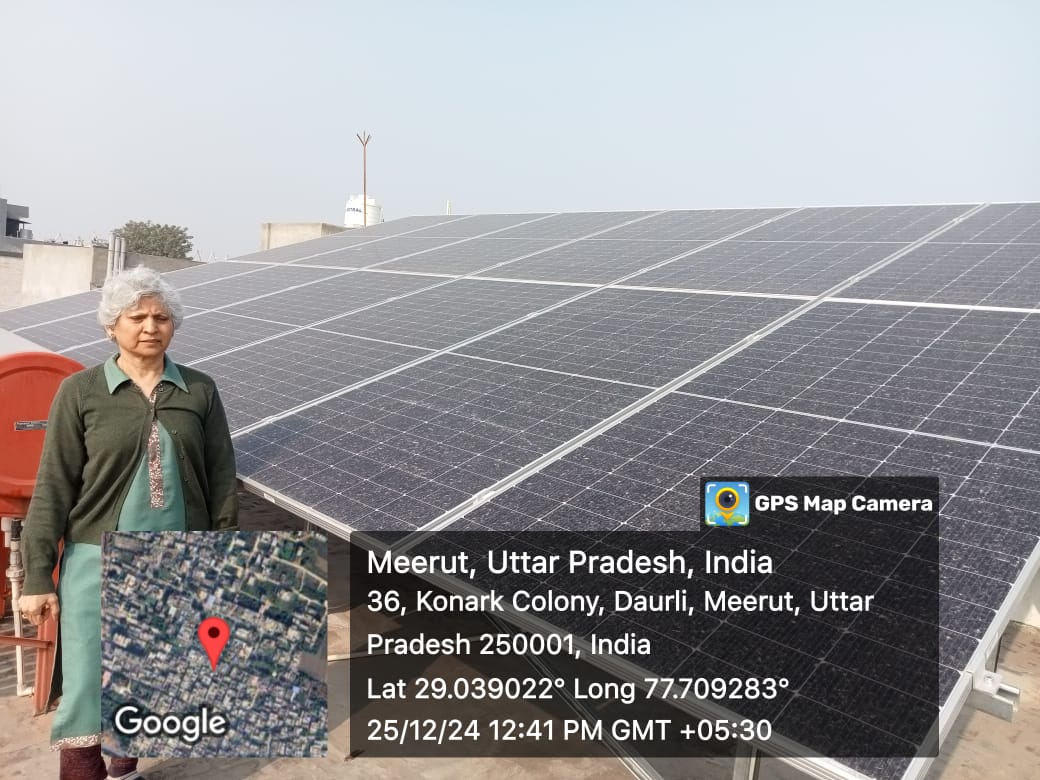 Supriya Sondhi 6kW solar plant, Meerut