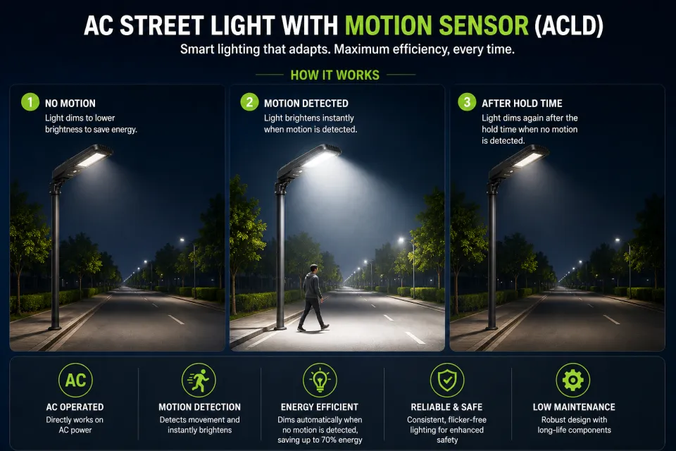 Motion Sensor AC Street Light (ACLD)
